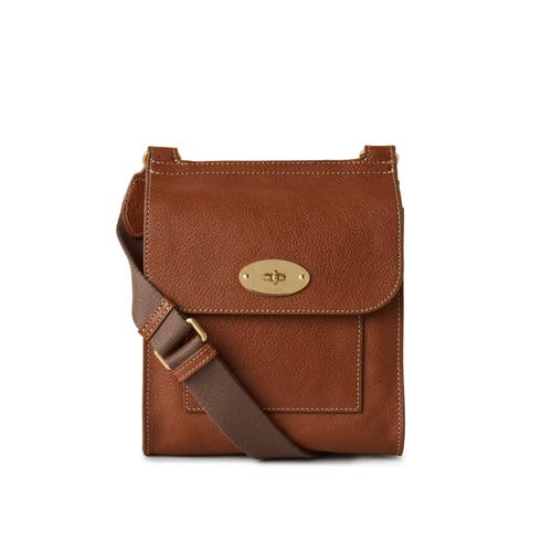 Mulberry Small Antony Leather Stitched Crossbody Bag in Oak at Nordstrom