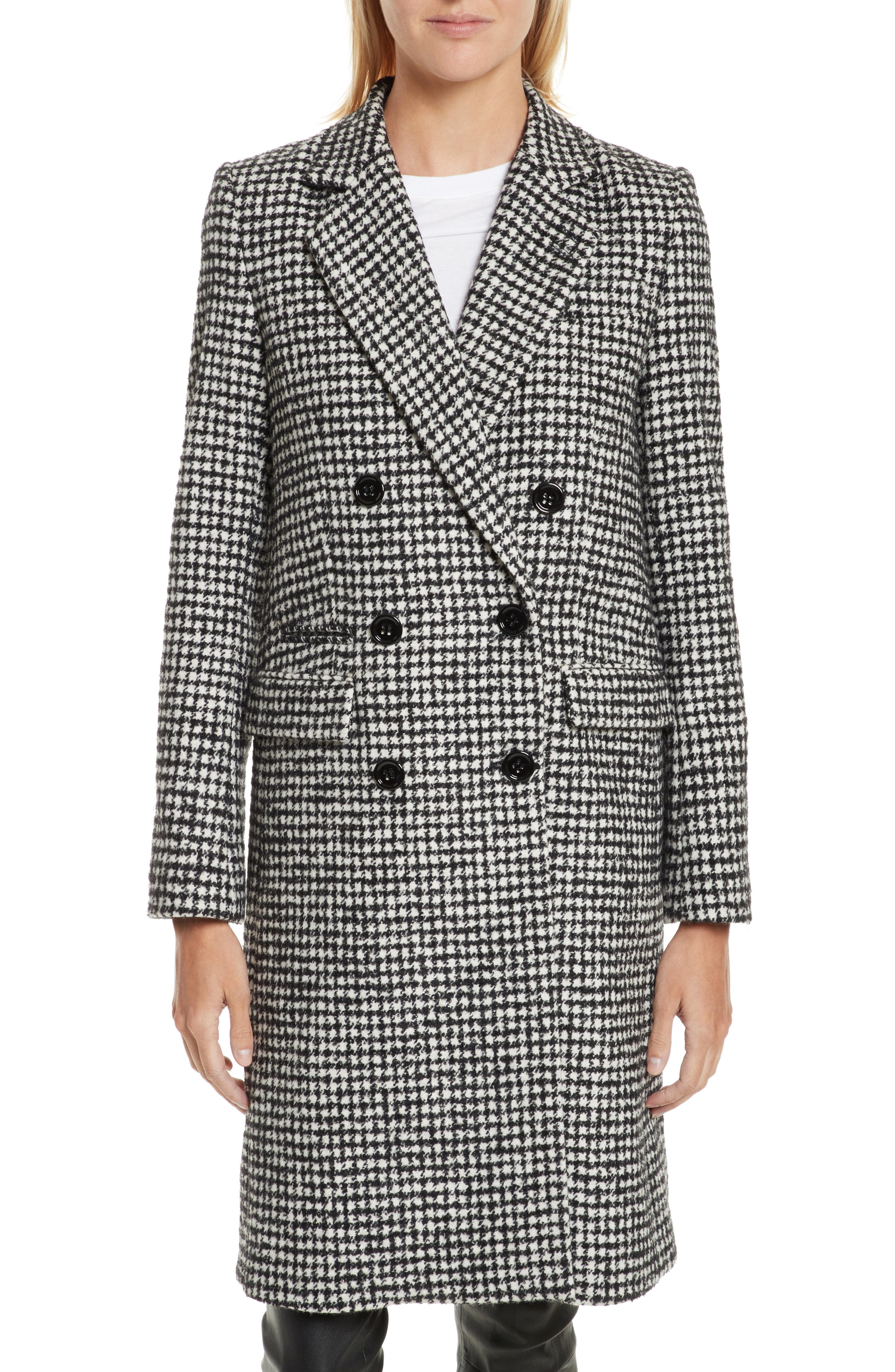 The Kooples Double-Breasted Wool Blend Coat | Nordstrom