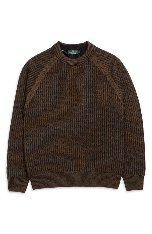 Shop Rodd & Gunn Mackinder Lambswool & Merino Wool Blend Sweater In Black Sand