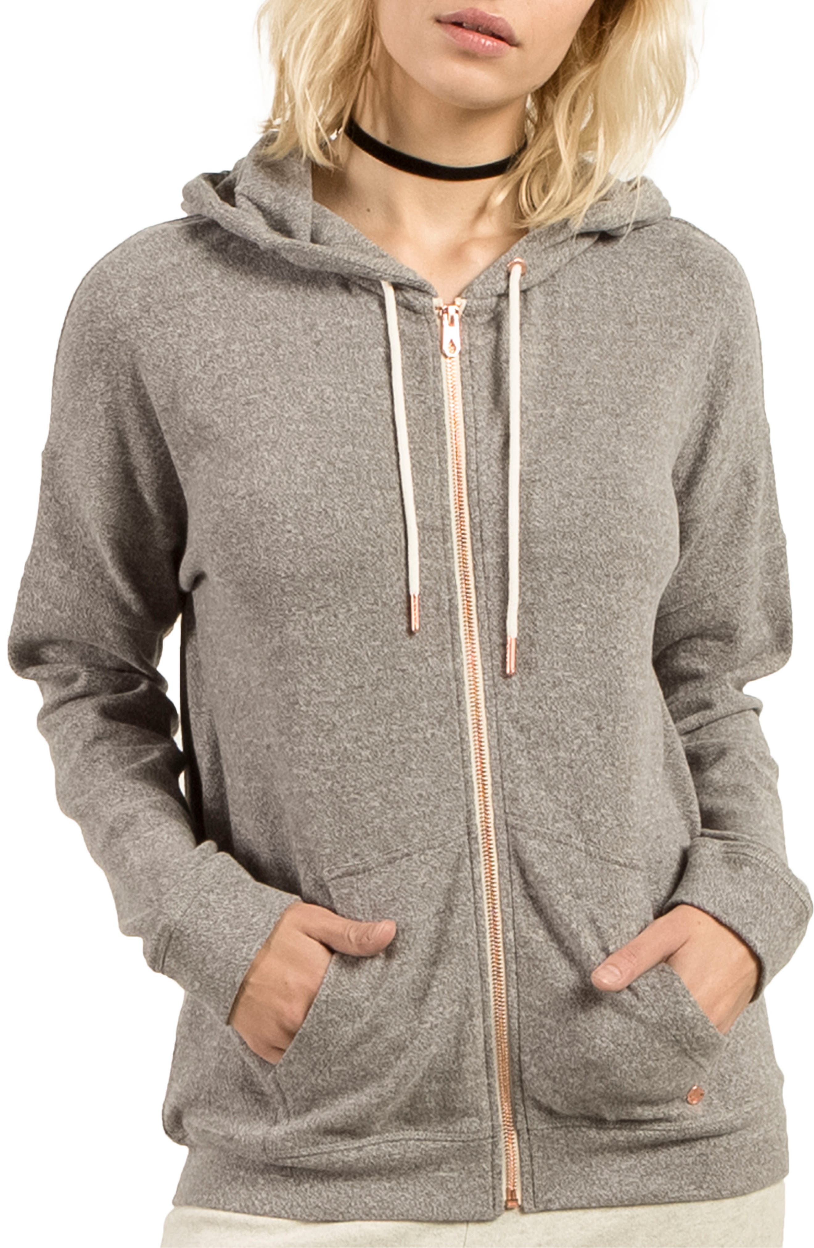 volcom lil zip fleece hoodie