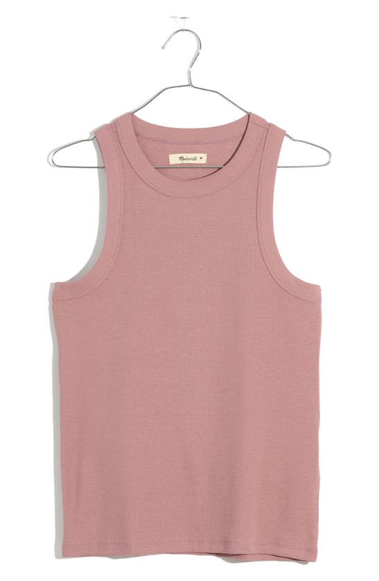 Madewell Brightside Tank Top In Mauve Shadow