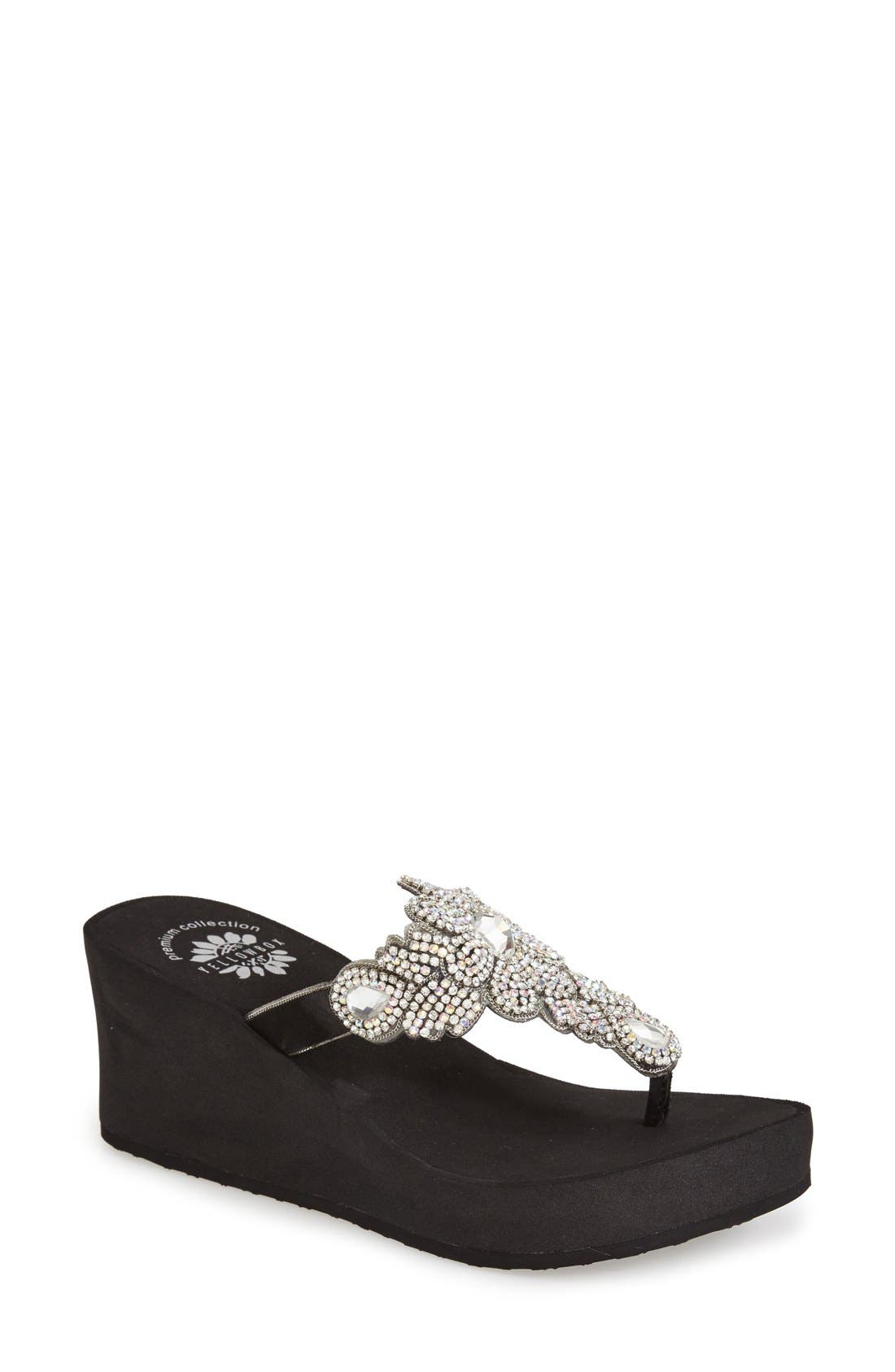 Yellowbox 'Mariana' Crystal Embellished Wedge Sandal (Women) Nordstrom