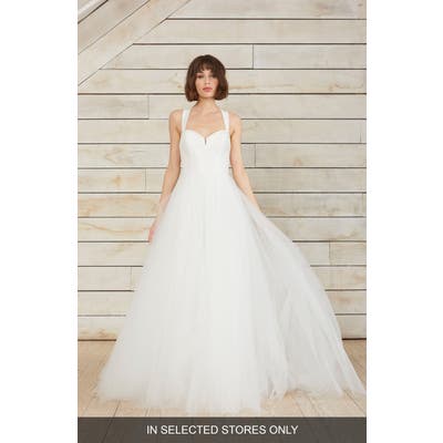 Nouvelle Amsale Gayle Taffeta & Tulle Ballgown, Size IN STORE ONLY - White
