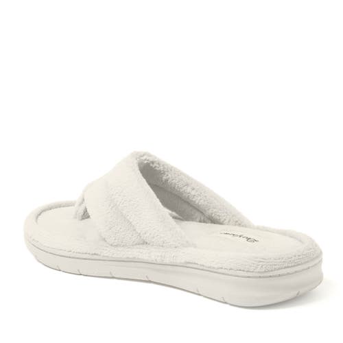 Shop Dearfoams Wrenley Terry Thong Flip Flop Slipper In Muslin