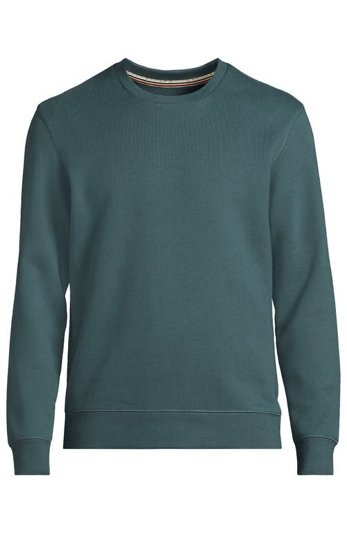 Shop Lands' End Long Sleeve Serious Sweats Crewneck Sweatshirt In Tourmaline