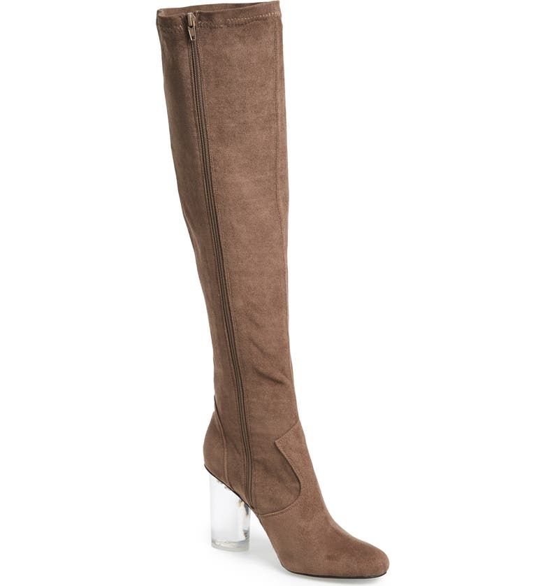 JEFFREY CAMPBELL 'Verite' Tall Boot, Main, color, TAUPE SUEDE