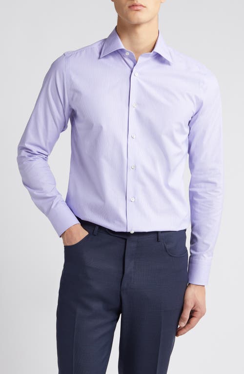 Canali Impeccabile Regular Fit Fancy Dress Shirt Pink at Nordstrom,
