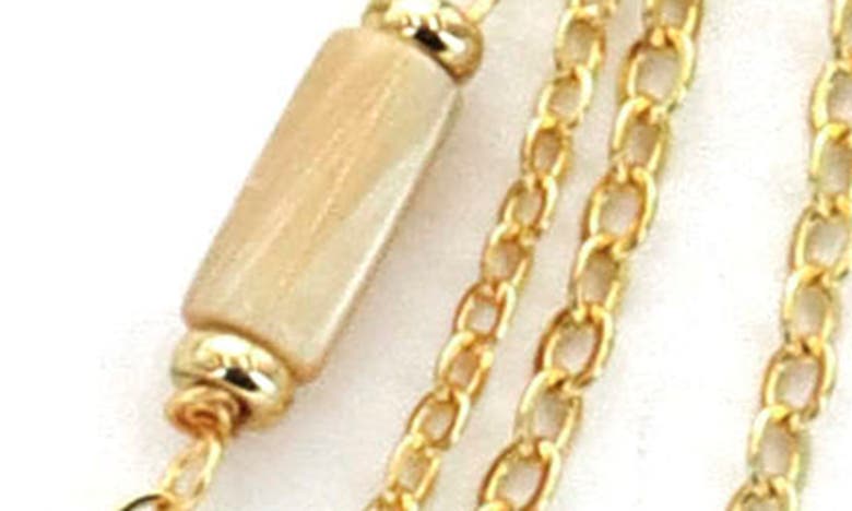 Shop Panacea Cylinder Stone Layered Necklace In Beige