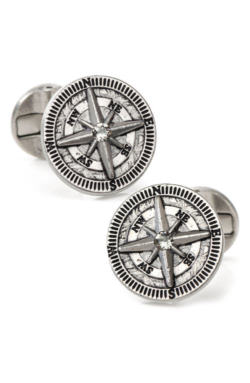 Cufflinks, Inc. Compass Stainless Steel Cuff Links in Silver at Nordstrom