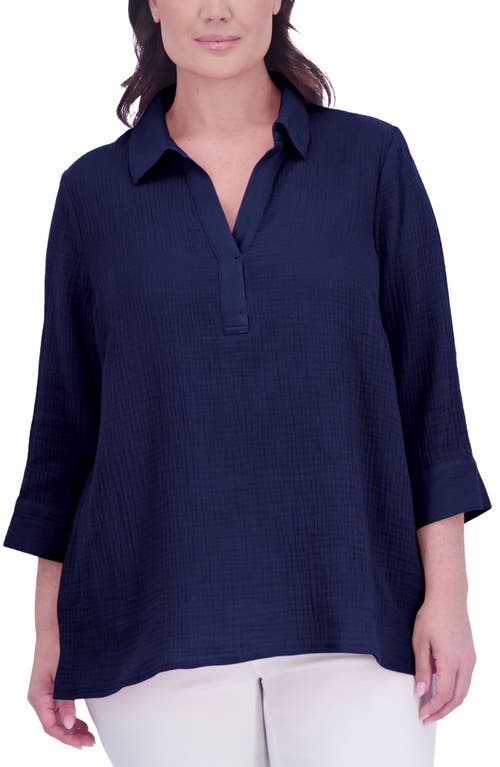 Foxcroft Sophia Cotton Gauze Popover Shirt at Nordstrom