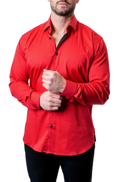 Men's Colosseum Red Louisville Cardinals Dude Camp Button-Up Shirt Size: Small
