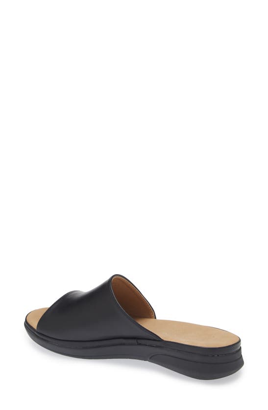 Shop Taryn Rose Asymmetrical Slide Sandal In Black