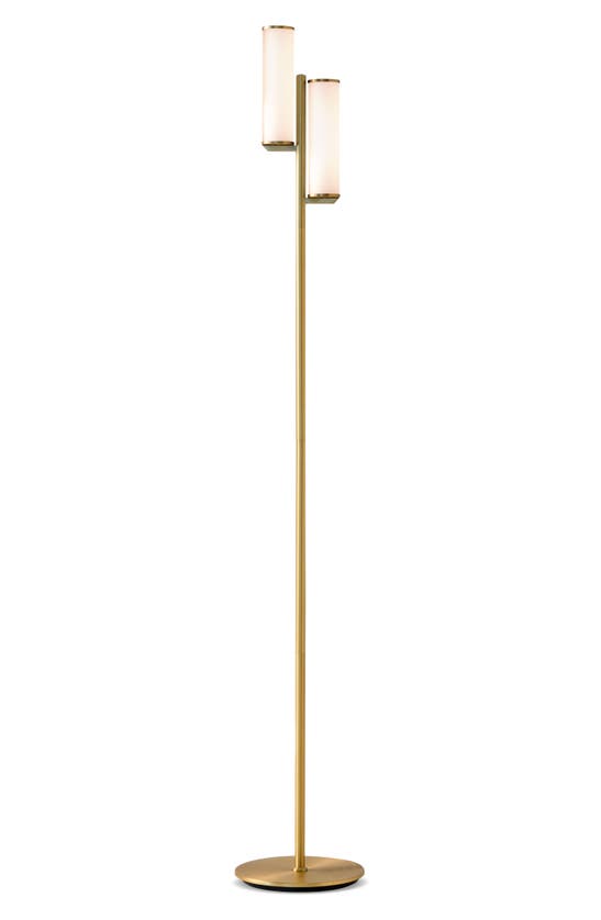 Brightech Gemini Led Floor Lamp In Brass