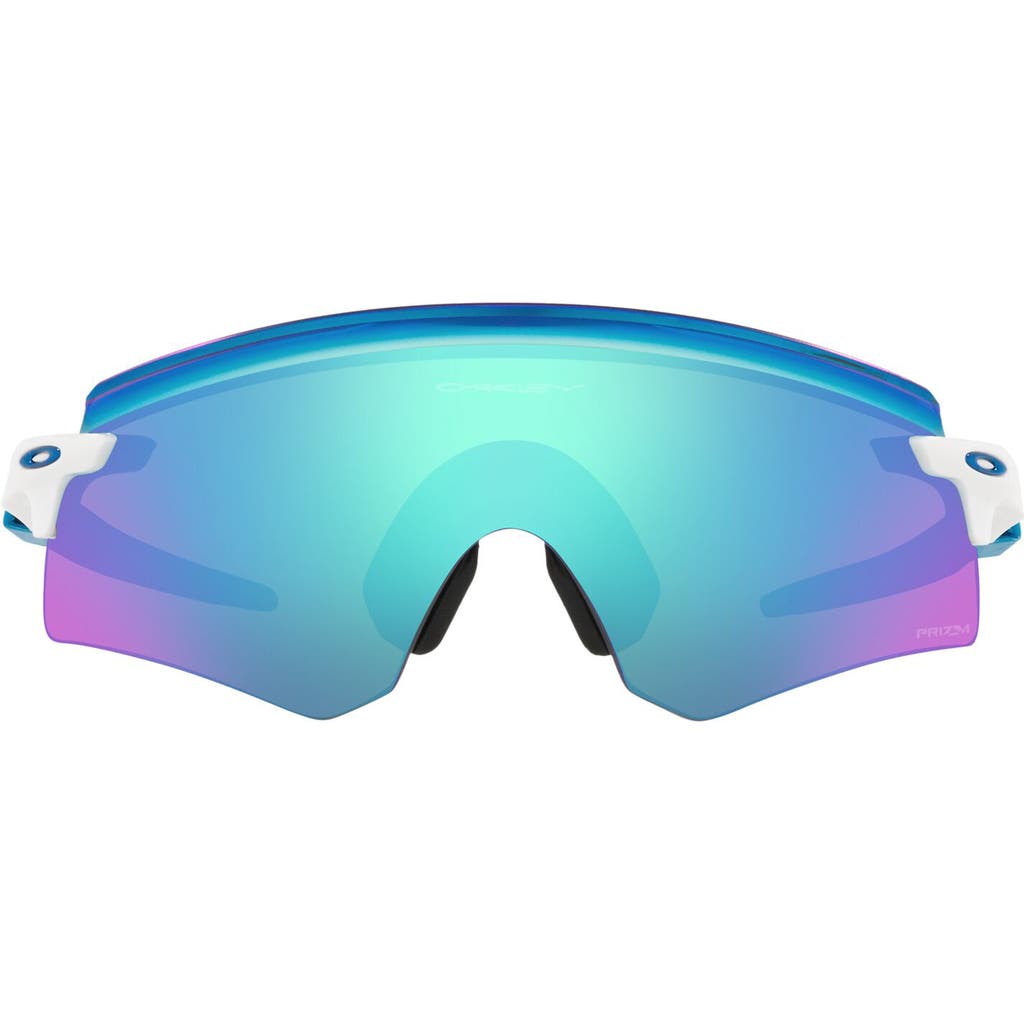 Oakley Encoder 136mm Prizm™ Rimless Wrap Shield Sunglasses In Blue