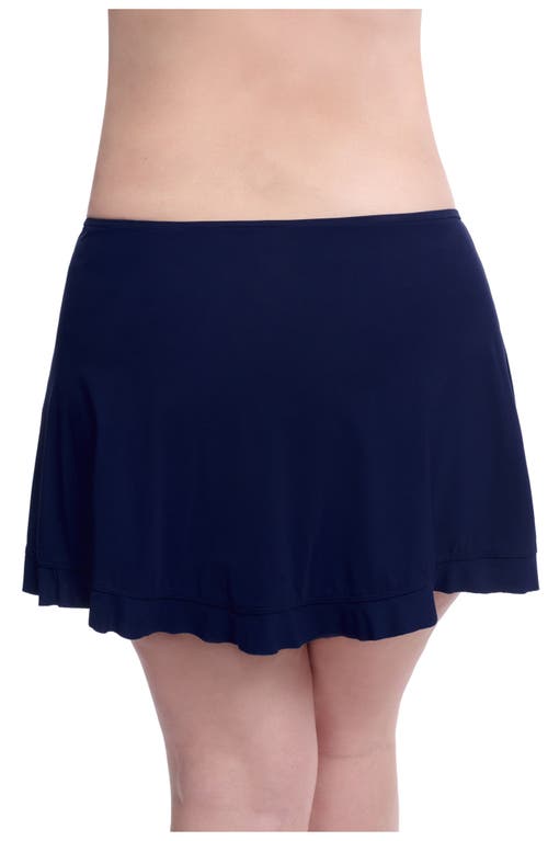 Profile By Gottex Tutti Frutti Adjustable Skirted Bikini Bottom In Navy