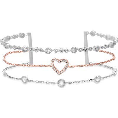 Lesa Michele Triple Strand Cubic Zirconia Bracelet