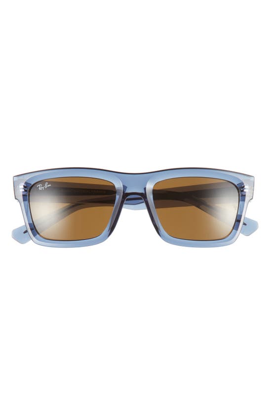 Shop Ray Ban Ray-ban Warren 54mm Rectangular Sunglasses In Transparent