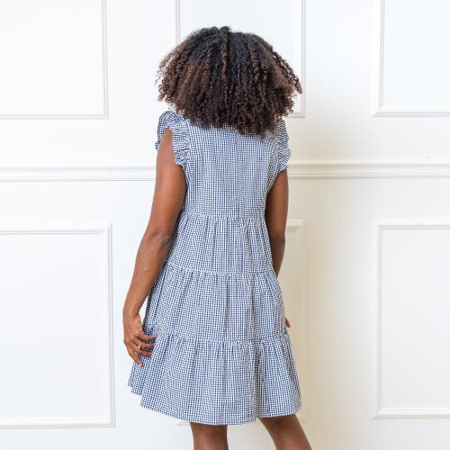 HOPE & HENRY ORGANIC FLUTTER SLEEVE SHORT TIERED DRESS 