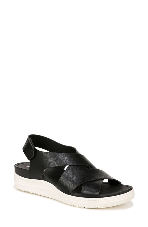 Dr. Scholl's Women's Time Off Sea Slingback Wedge Sandals In Black
