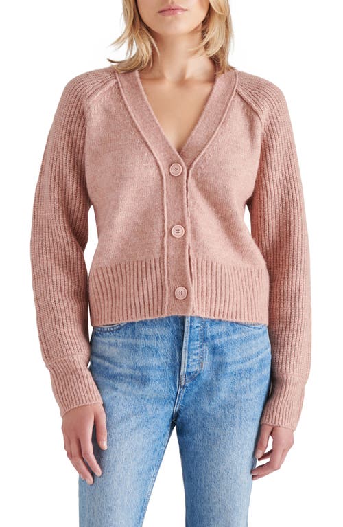 Shop Steve Madden Beckie V-neck Cardigan In Hazelnut