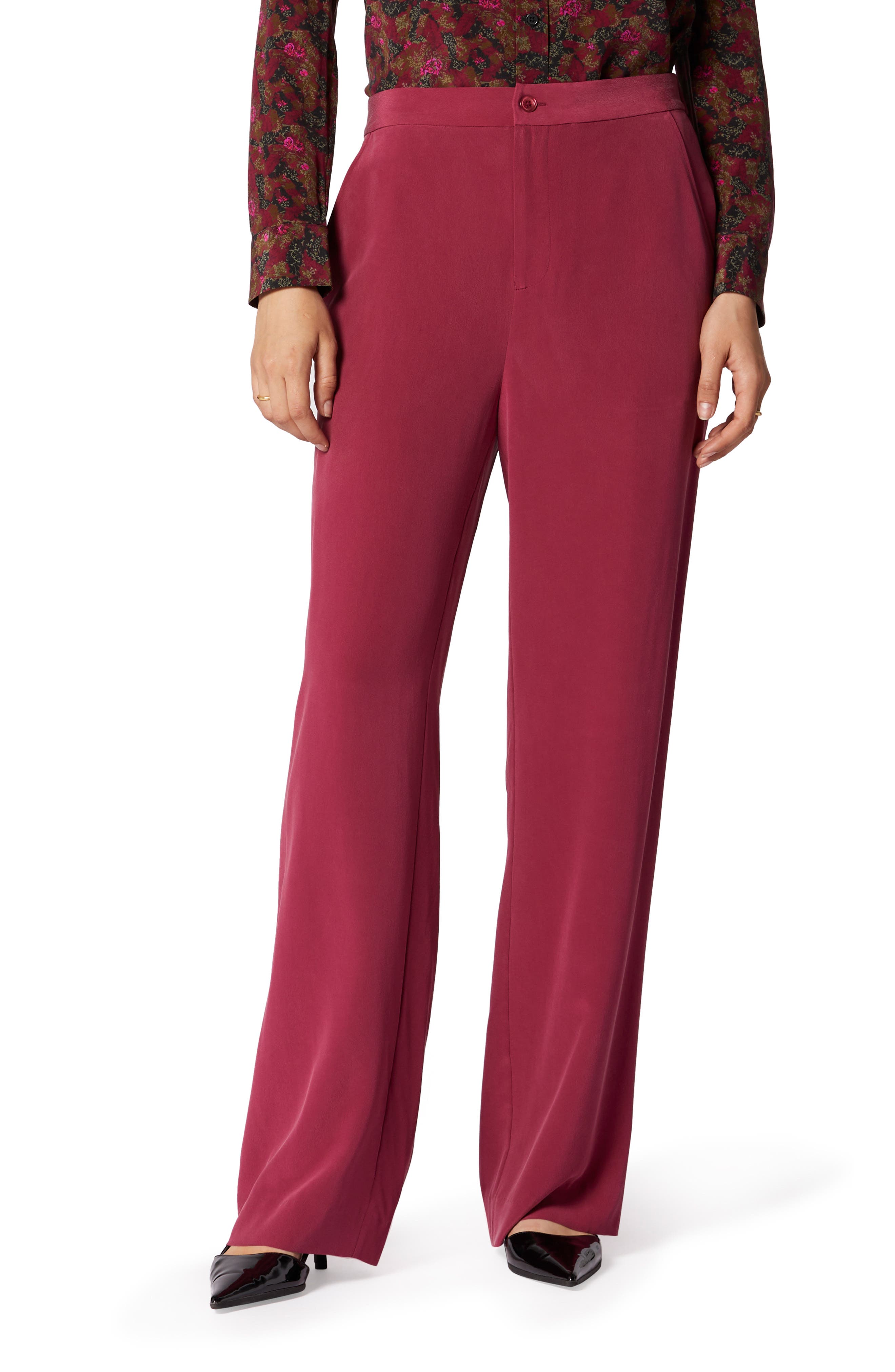 silk trousers womens