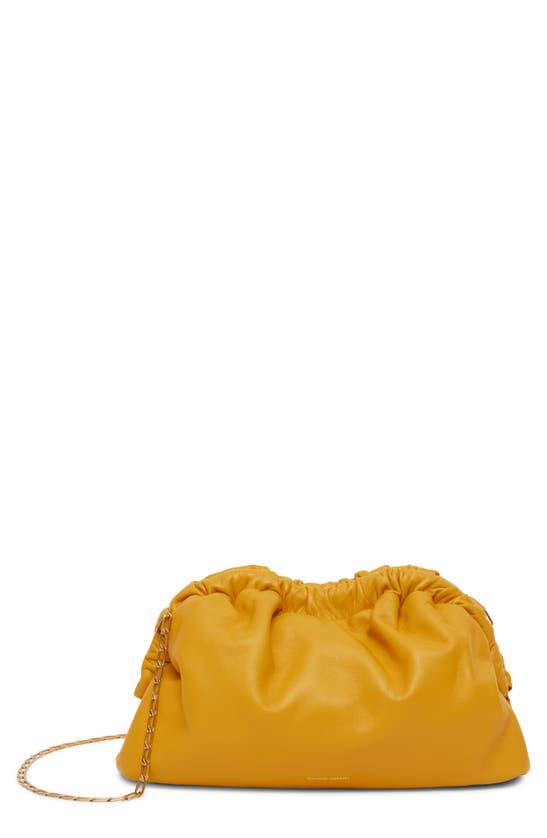 Mansur Gavriel Chain Mini Cloud Clutch In Ochre