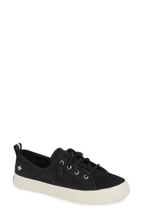 Sperry Womens Lace-up Canvas Casual And Fashion Sneakers In Black Fabric