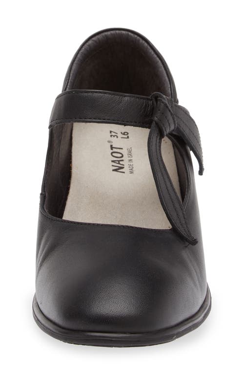 Naot Nobility Mary Jane Pump In Jet Black Leather