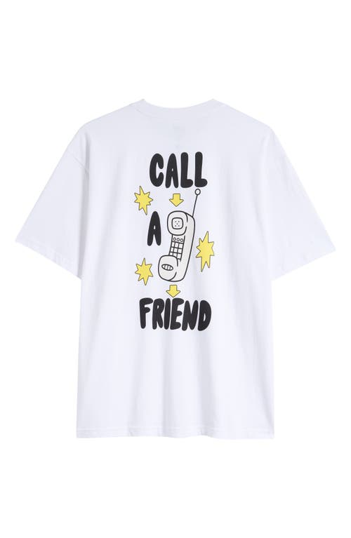 Shop Action Figure Miles Telephone Cotton Graphic T-shirt In White