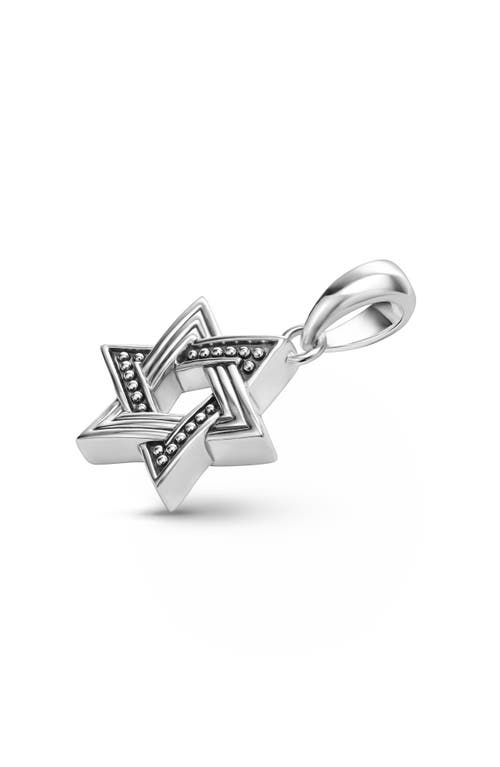 Lagos Men's Sterling Silver Anthem Small Star Of David Amulet Pendant In Silver
