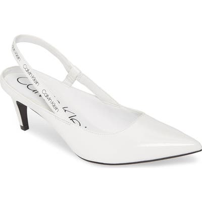 Calvin Klein Greece Slingback Pump- White