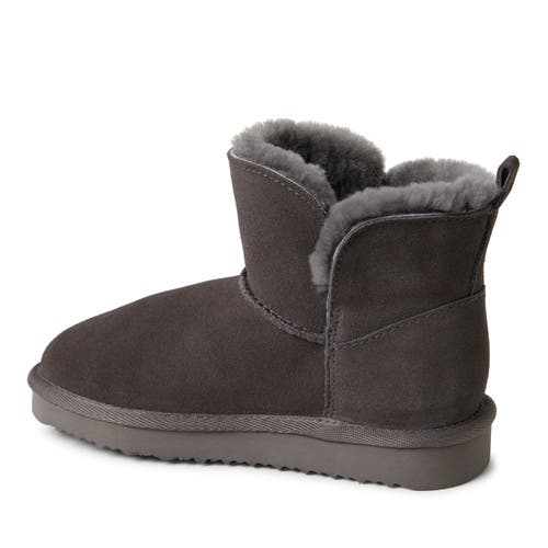 Dearfoams Kids' Fireside Bunbury Genuine Shearling Boot In Grey