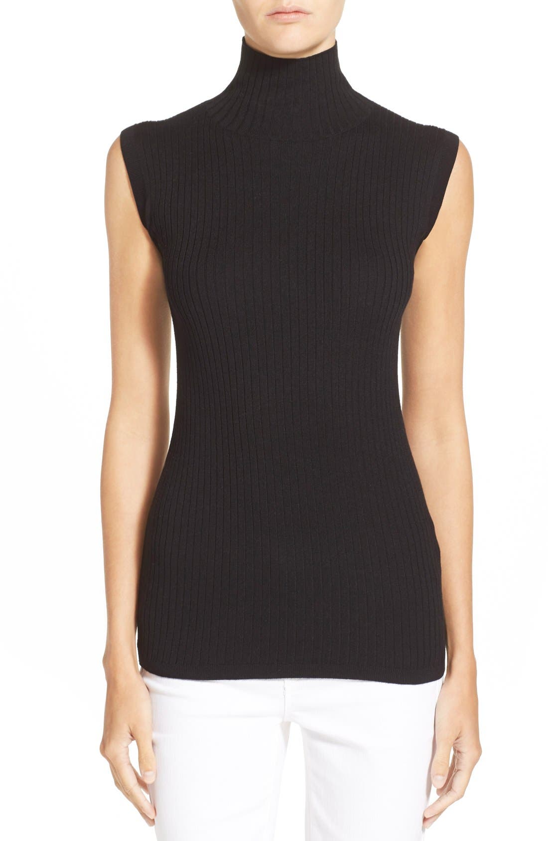 Vince Skinny Rib Sleeveless Turtleneck Sweater Nordstrom