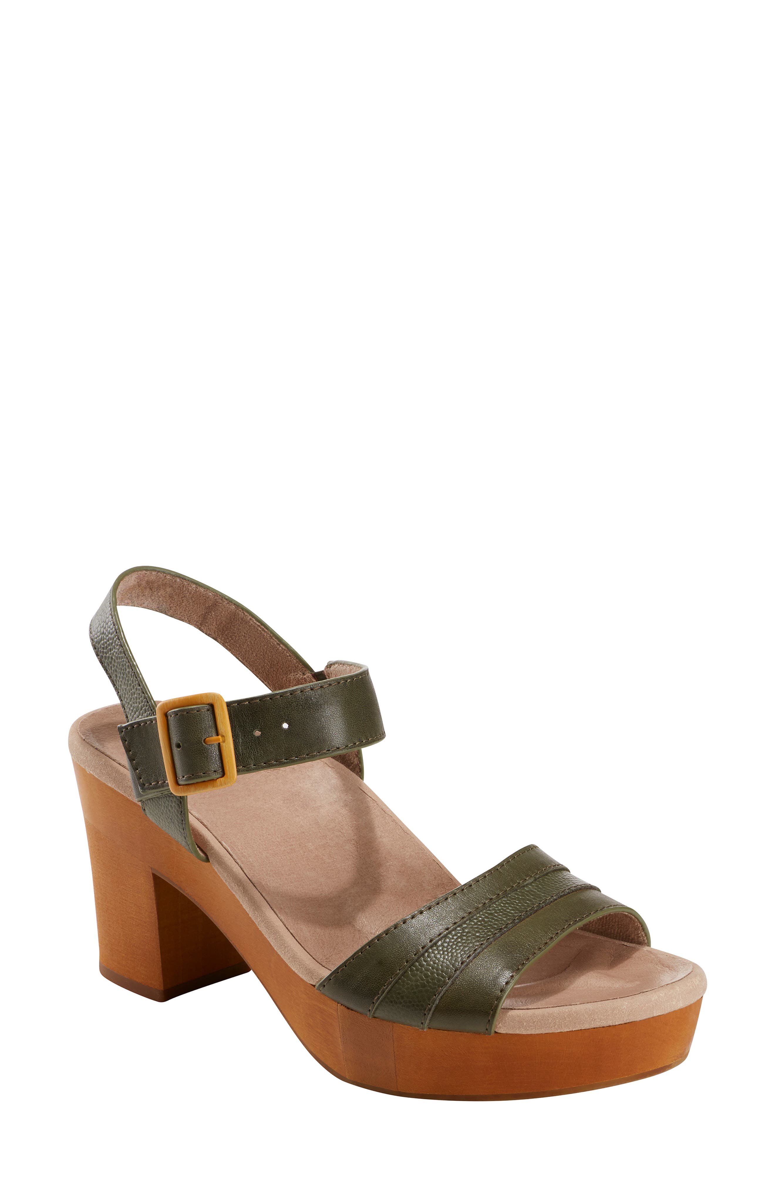 earth chestnut platform sandal