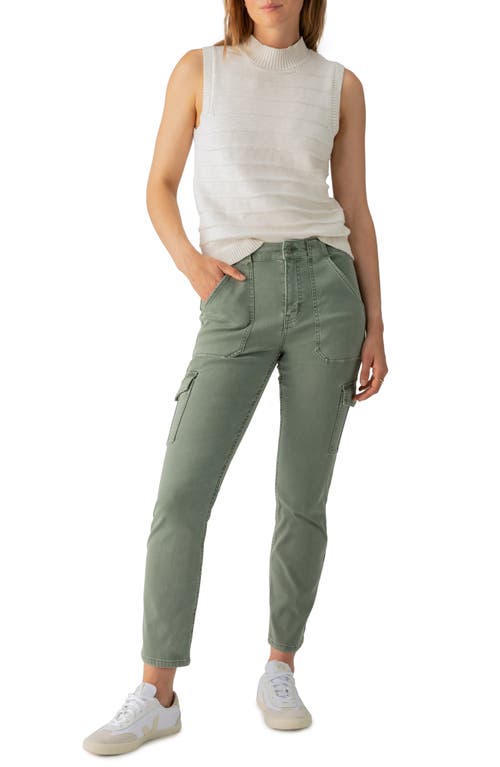 Shop Sanctuary Hayden Sculpted Cotton Blend Cargo Pants In Dark Spruce