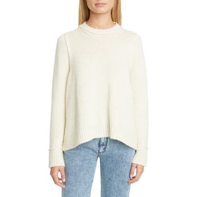 Stella Mccartney Raised Seam Alpaca Sweater, US / 46 IT - Ivory