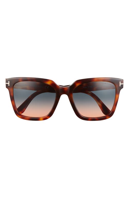 TOM FORD Selby 55mm Square Sunglasses in Havana at Nordstrom