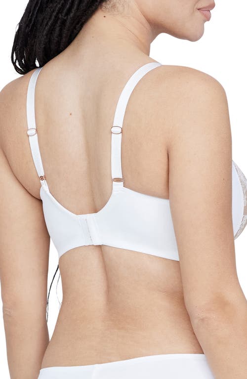 Skarlett Blue Entice Full Coverage Lingerie Underwire Bra 334143 In White/nylon