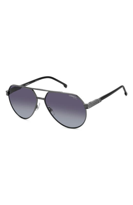 Shop Carrera Eyewear 62mm Gradient Aviator Sunglasses In Dark Ruthen/ Gray Polar