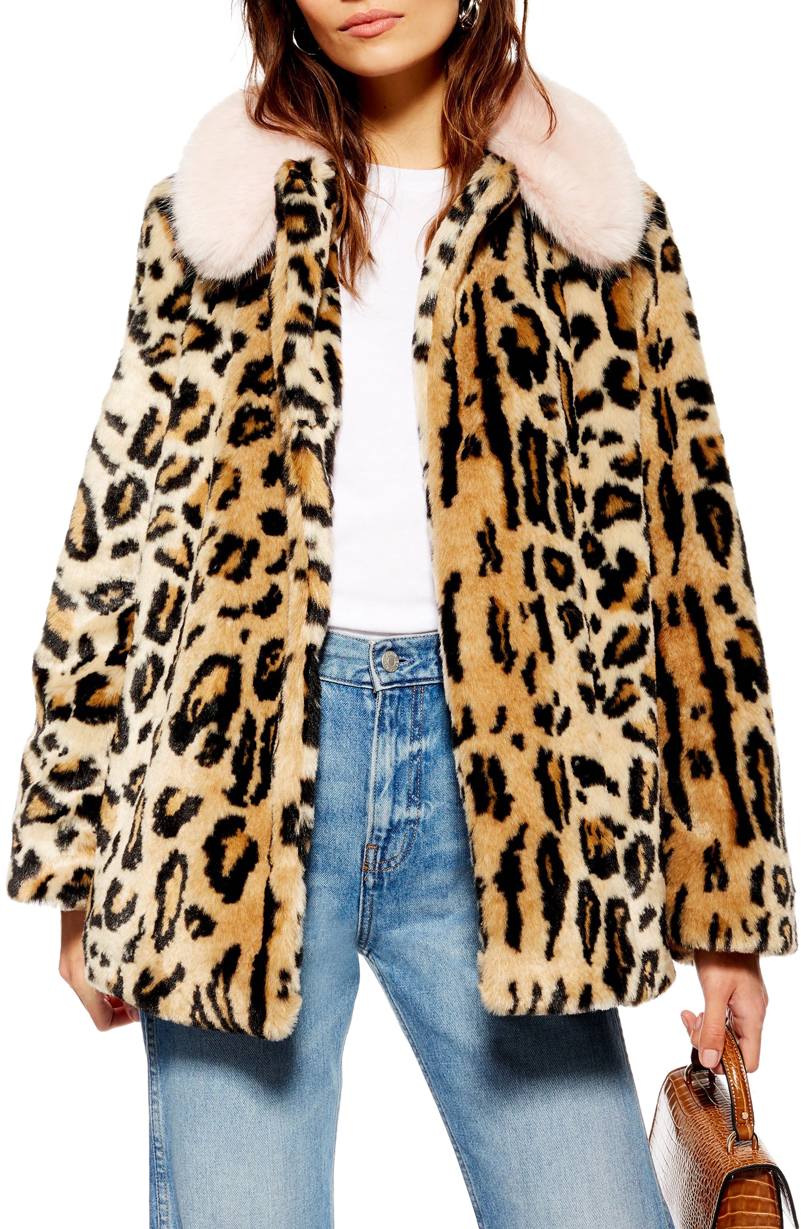 Zoey Faux Fur Leopard Jacket (Regular & Petite) Nordstrom