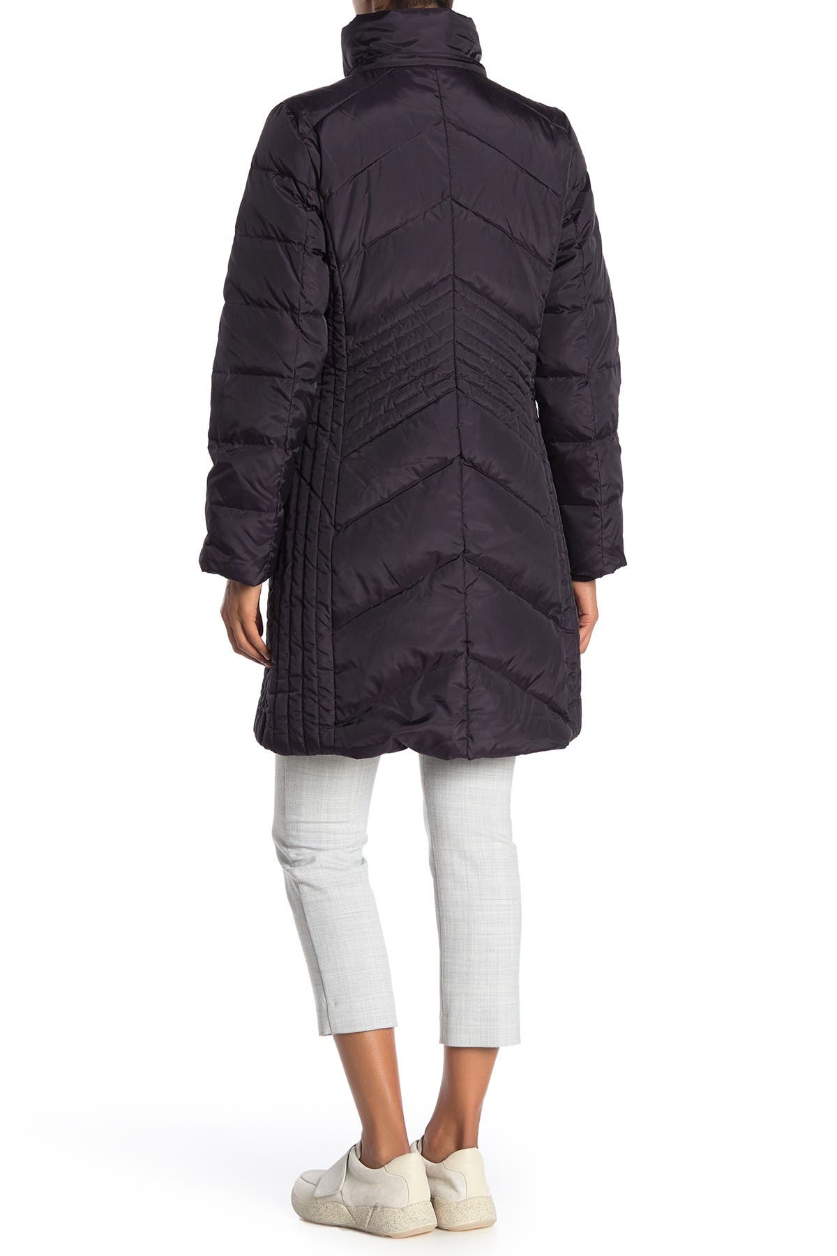 london fog faux fur hooded down puffer coat