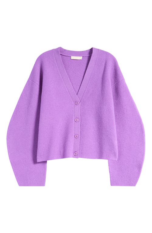 Shop Ulla Johnson Hadley Wool V-neck Cardigan In Orchid