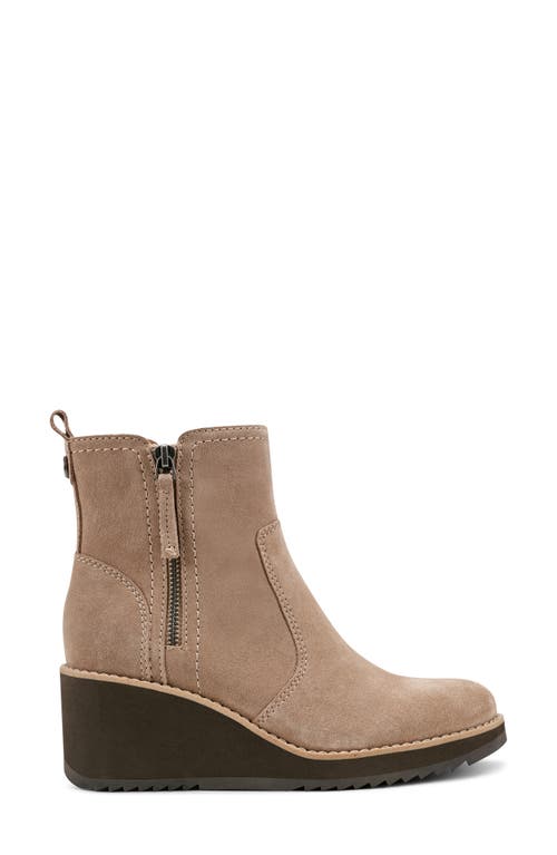 Shop Earth ® Cinto Platform Wedge Bootie In Beige Suede