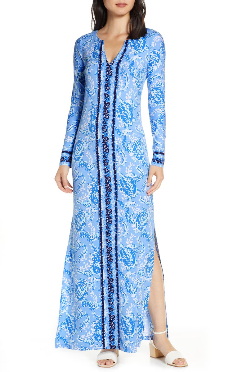 Lilly Pulitzer® Faye Long Sleeve UPF 50+ Maxi Dress | Nordstrom