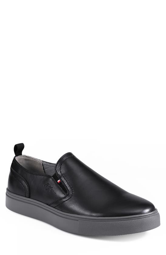 Tommy Hilfiger Men's Kozal Casual Slip On Loafers Men's Shoes In Black Smooth