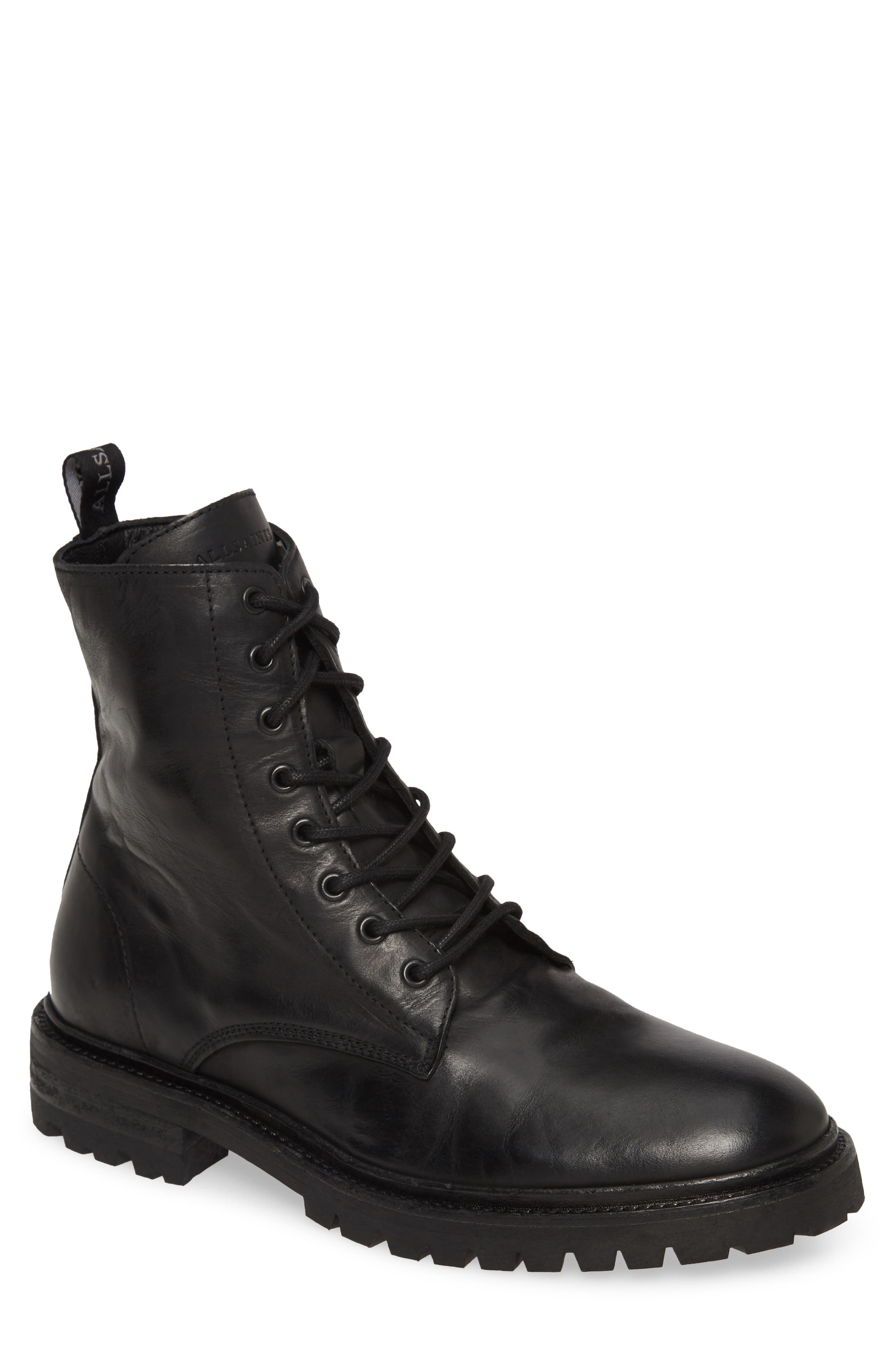 all saints black boots mens