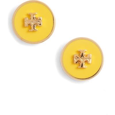 Tory Burch Kira Enamel Circle Stud Earrings