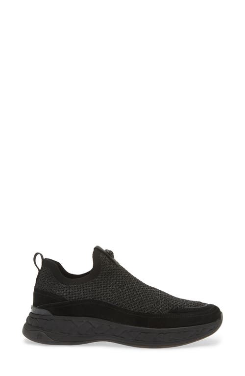 Kurt Geiger London Womens Black Kensington Eagle-embellished Knitted Low-top Trainers In Black