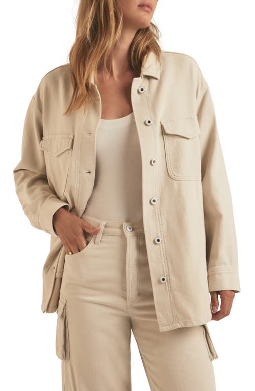 Favorite Daughter The Dad Denim Shacket Bone at Nordstrom,