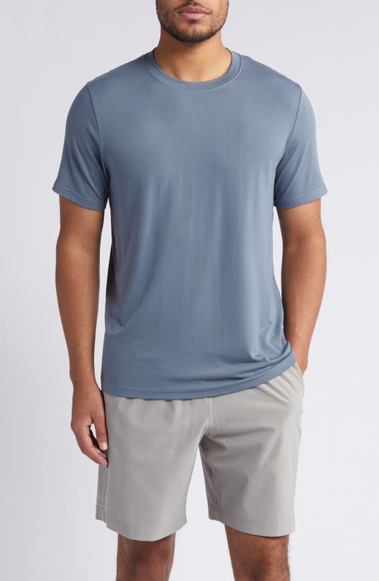 Shop Free Fly Motion Performance T-shirt In Slate Blue